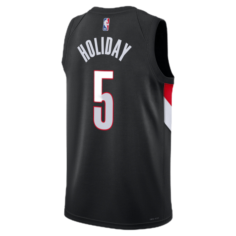 Jrue Holiday #5 Portland Trail Blazers Schwarzes Icon-Trikot