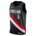 Jrue Holiday #5 Portland Trail Blazers Schwarzes Icon-Trikot