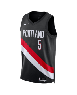 Jrue Holiday #5 Portland Trail Blazers Schwarzes Icon-Trikot