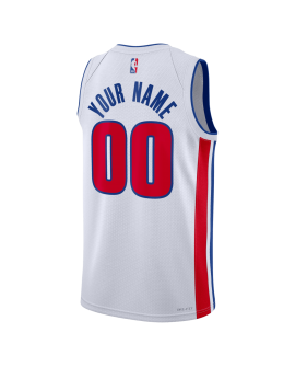 Personalisiertes Detroit Pistons Weiß Association-Trikot