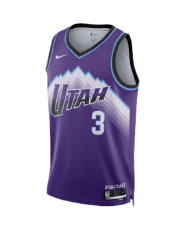 Keyonte George #3 Utah Jazz Purple Icon Trikot