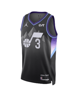 Keyonte George #3 Utah Jazz Schwarzes Statement-Trikot