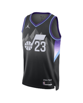 Lauri Markkanen #23 Utah Jazz Schwarzes Statement-Trikot
