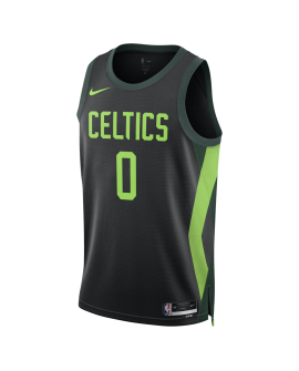 Jayson Tatum #0 Boston Celtics Schwarz City Edition-Trikot