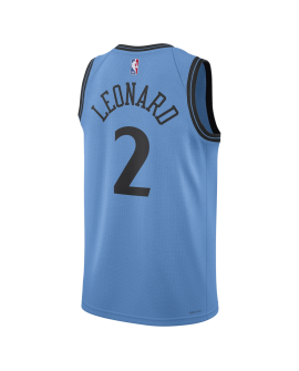 Kawhi Leonard #2 LA Clippers Hellblaues City Edition-Trikot