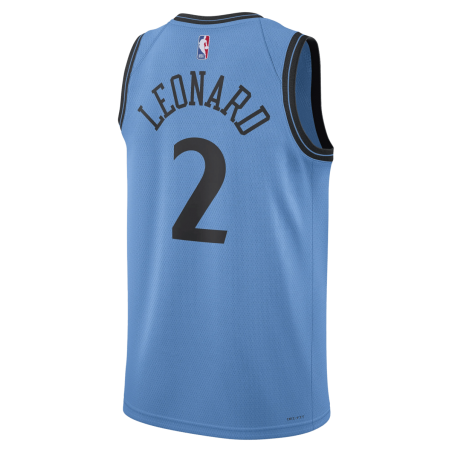 Kawhi Leonard #2 LA Clippers Hellblaues City Edition-Trikot