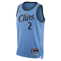 Kawhi Leonard #2 LA Clippers Hellblaues City Edition-Trikot