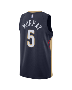 Dejounte Murray #5 New Orleans Pelicans Navy Icon-Trikot