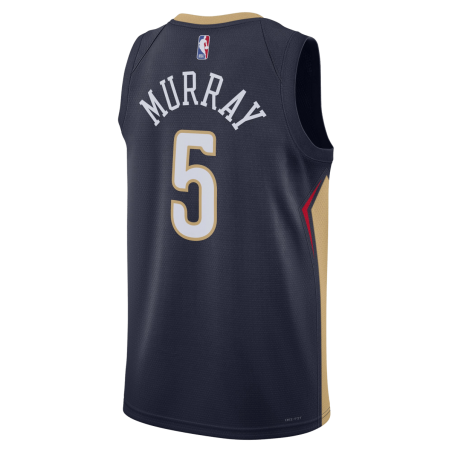 Dejounte Murray #5 New Orleans Pelicans Navy Icon-Trikot