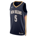 Dejounte Murray #5 New Orleans Pelicans Navy Icon-Trikot