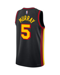 Dejounte Murray #5 Atlanta Hawks Schwarzes Statement-Trikot