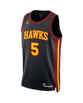 Dejounte Murray #5 Atlanta Hawks Schwarzes Statement-Trikot