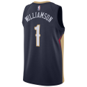 Zion Williamson #1 New Orleans Pelicans Navy Icon-Trikot