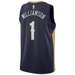 Zion Williamson #1 New Orleans Pelicans Navy Icon-Trikot