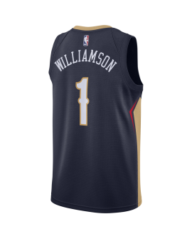 Zion Williamson #1 New Orleans Pelicans Navy Icon-Trikot