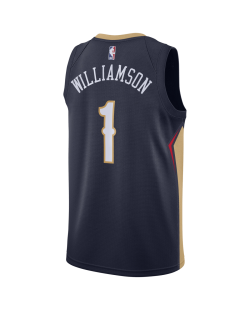 Zion Williamson #1 New Orleans Pelicans Navy Icon-Trikot