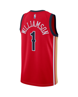 Zion Williamson #1 New Orleans Pelicans Rotes Statement-Trikot