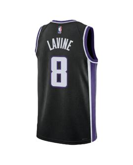 Zach LaVine #8 Sacramento Kings Schwarzes Icon-Trikot