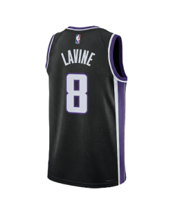 Zach LaVine #8 Sacramento Kings Schwarzes Icon-Trikot