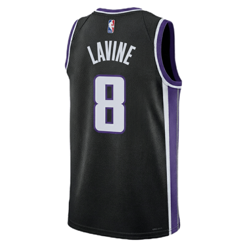 Zach LaVine #8 Sacramento Kings Schwarzes Icon-Trikot