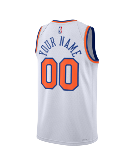 Personalisiertes Weiß Association-Trikot der New York Knicks