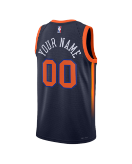 Personalisiertes New York Knicks Navy Statement-Trikot