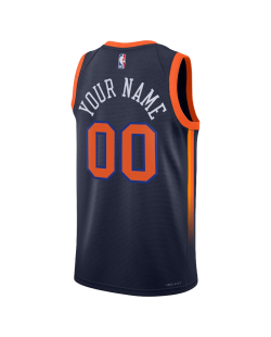 Personalisiertes New York Knicks Navy Statement-Trikot