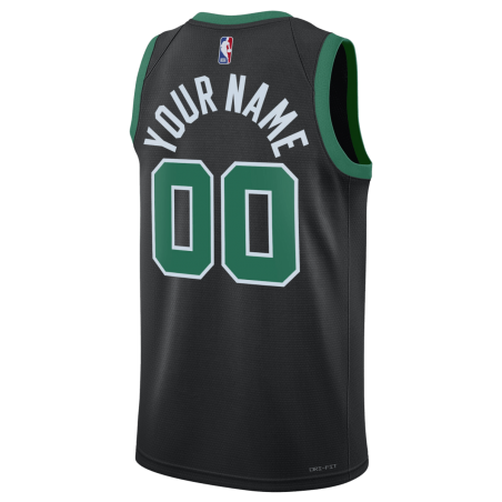 Personalisiertes schwarzes Statement-Trikot der Boston Celtics