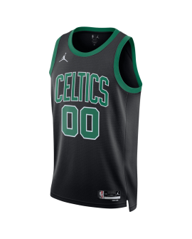 Personalisiertes schwarzes Statement-Trikot der Boston Celtics