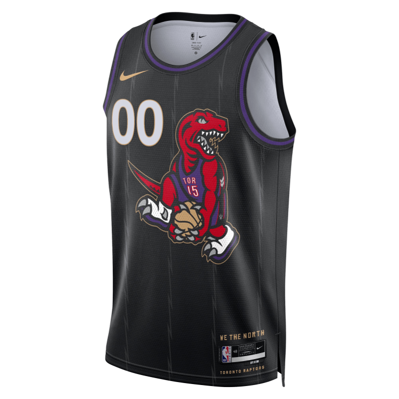 Personalisiertes Toronto Raptors Schwarz City Edition-Trikot
