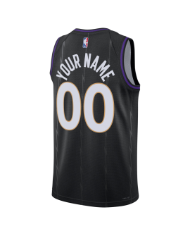 Personalisiertes Toronto Raptors Schwarz City Edition-Trikot