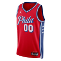 Personalisiertes rotes Statement-Trikot der Philadelphia 76ers