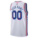 Personalisiertes Weiß Association-Trikot der Philadelphia 76ers