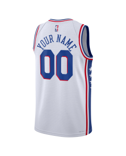 Personalisiertes Weiß Association-Trikot der Philadelphia 76ers