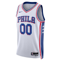 Personalisiertes Weiß Association-Trikot der Philadelphia 76ers