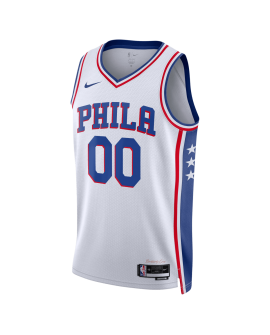 Personalisiertes Weiß Association-Trikot der Philadelphia 76ers