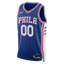 Personalisiertes Philadelphia 76ers Blue Icon Trikot