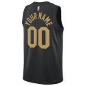 Personalisiertes schwarzes Statement-Trikot der Cleveland Cavaliers
