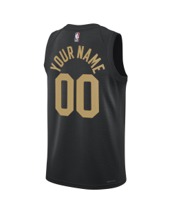 Personalisiertes schwarzes Statement-Trikot der Cleveland Cavaliers