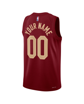 Personalisiertes Cleveland Cavaliers Burgundy Icon Trikot