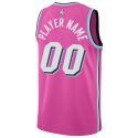 Personalisiertes Miami Heat Pink Sunset Vice Trikot