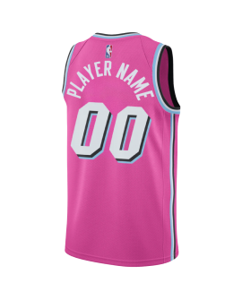 Personalisiertes Miami Heat Pink Sunset Vice Trikot