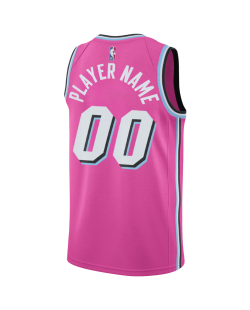 Personalisiertes Miami Heat Pink Sunset Vice Trikot