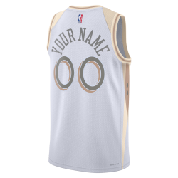 Personalisiertes Weiß City Edition-Trikot der Chicago Bulls