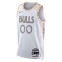 Personalisiertes Weiß City Edition-Trikot der Chicago Bulls