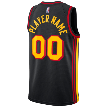 Personalisiertes schwarzes Statement-Trikot der Atlanta Hawks