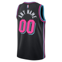 Personalisiertes schwarzes Miami Heat Vice Nights-Trikot