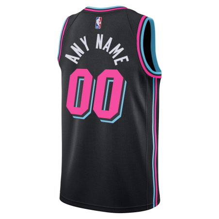 Personalisiertes schwarzes Miami Heat Vice Nights-Trikot
