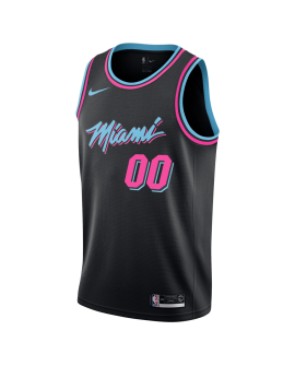 Personalisiertes schwarzes Miami Heat Vice Nights-Trikot