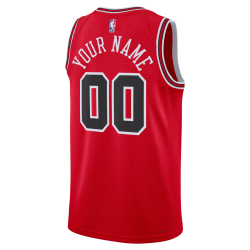 Personalisiertes Chicago Bulls Red Icon Trikot